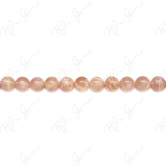 Orange Moonstone Round Beads (AB)