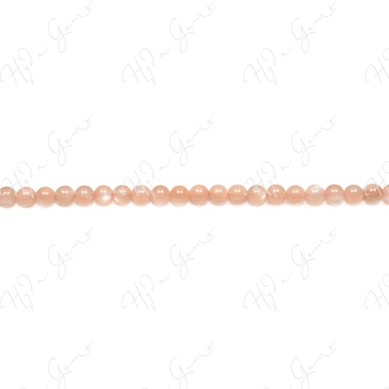 Orange Moonstone Round Beads (2A)