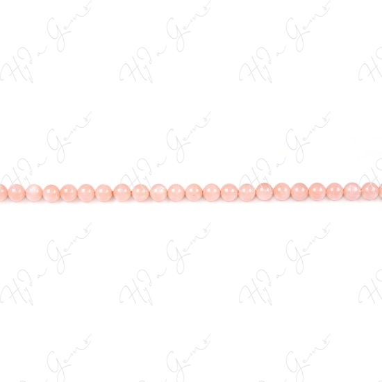 Orange Moonstone Round Beads (A)