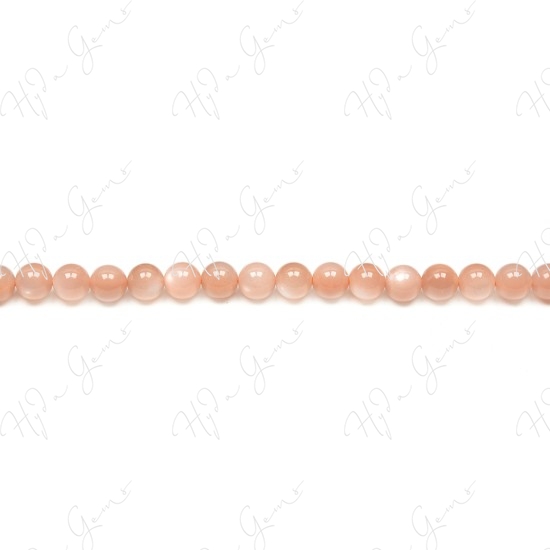 Orange Moonstone Round Beads (2A)