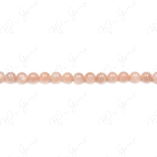 Orange Moonstone Round Beads (A)