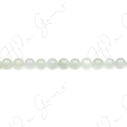 White Moonstone Round Beads (2A)