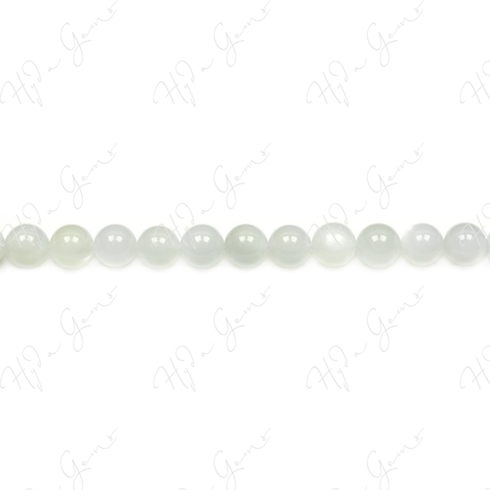 White Moonstone Round Beads (2A)