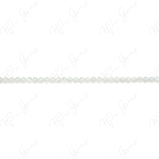 White Moonstone Round Beads (2A)