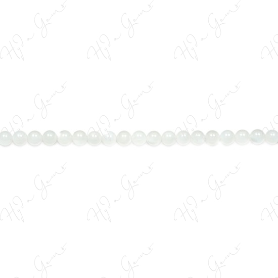 White Moonstone Round Beads (2A)