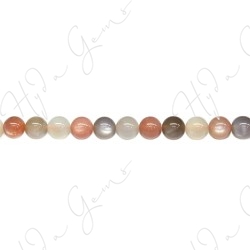 Moonstone Mix Color Round Beads (A-)