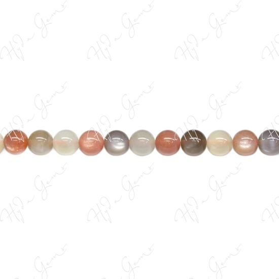 Moonstone Mix Color Round Beads (A-)