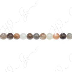 Moonstone Mix Color Round Beads (A)