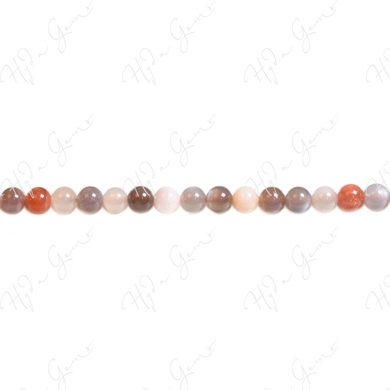 Moonstone Mix Color Round Beads (A-)