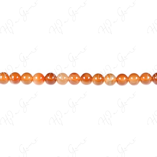 Natural Red Agate Round Beads