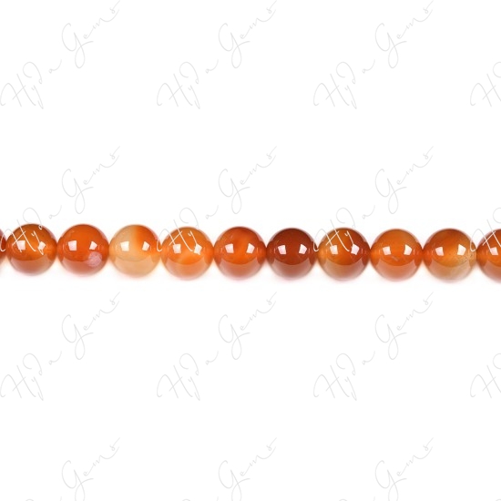 Natural Red Agate Round Beads