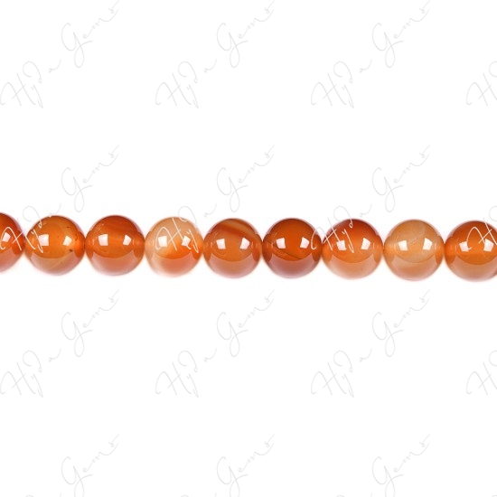 Natural Red Agate Round Beads