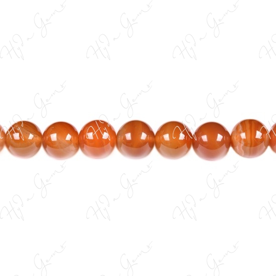 Natural Red Agate Round Beads