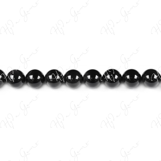 Black Obsidian Round Beads