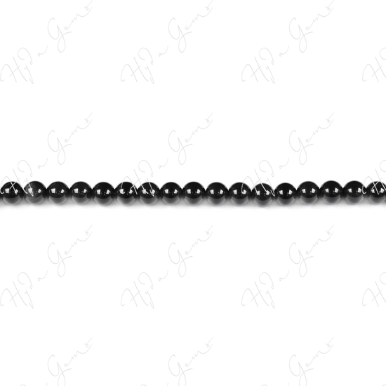 Black Obsidian Round Beads