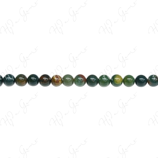 Blood Stone Round Beads (A)