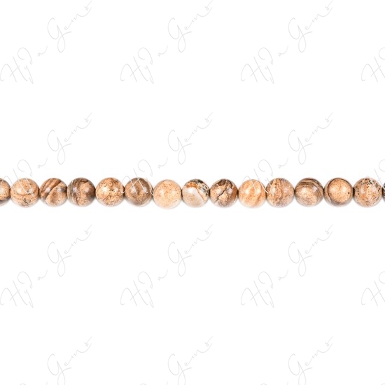 Picture Jasper Round Beads