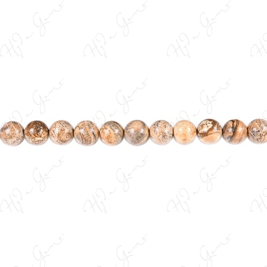 Picture Jasper Round Beads