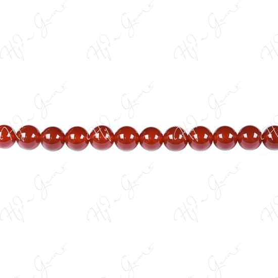 Red Agate Round Beads