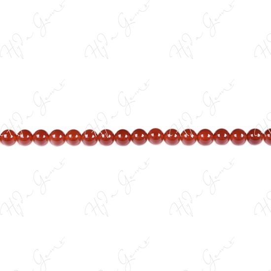 Red Agate Round Beads