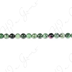 Ruby Zoisite Round Beads (A+)