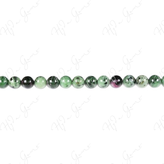 Ruby Zoisite Round Beads (A+)