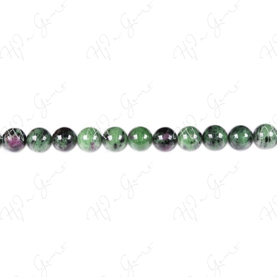 Ruby Zoisite Round Beads (A+)