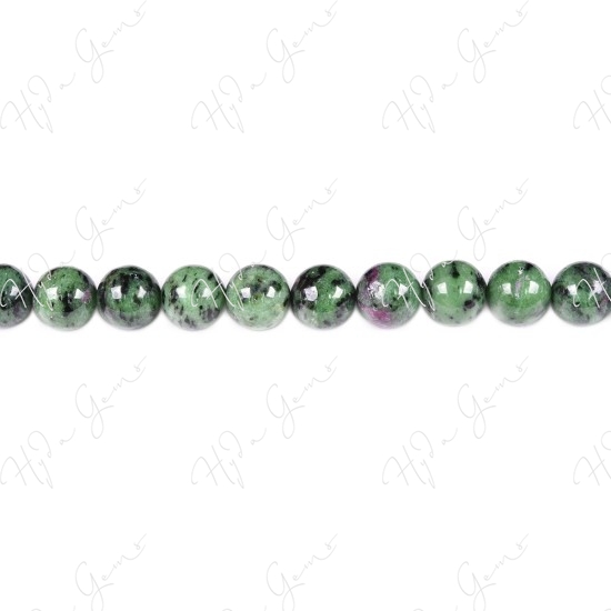 Ruby Zoisite Round Beads (A+)