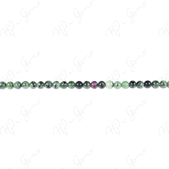 Ruby Zoisite Round Beads (A+)