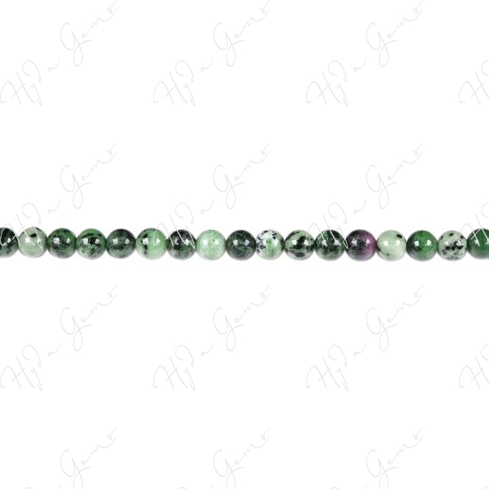 Ruby Zoisite Round Beads (A+)