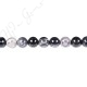 Black Striped Agate Round Beads