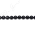 Black Striped Agate Round Beads (A)