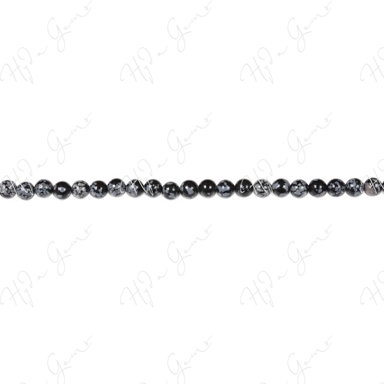 Snowflake Round Beads