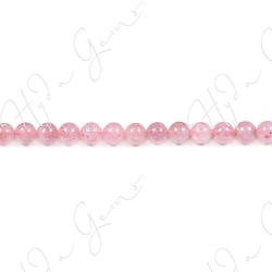 Strawberry Quartz Round Beads (2A)