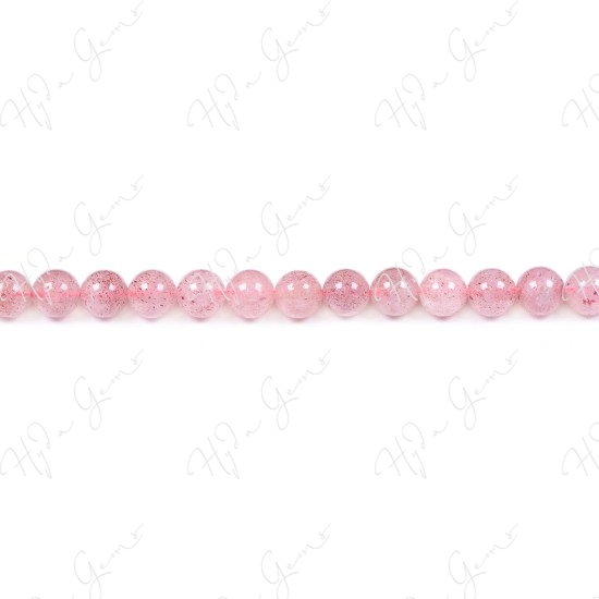 Strawberry Quartz Round Beads (2A)