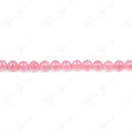 Strawberry Quartz Round Beads (3A)