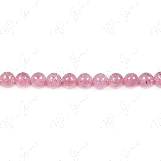 Strawberry Quartz Round Beads (3A)