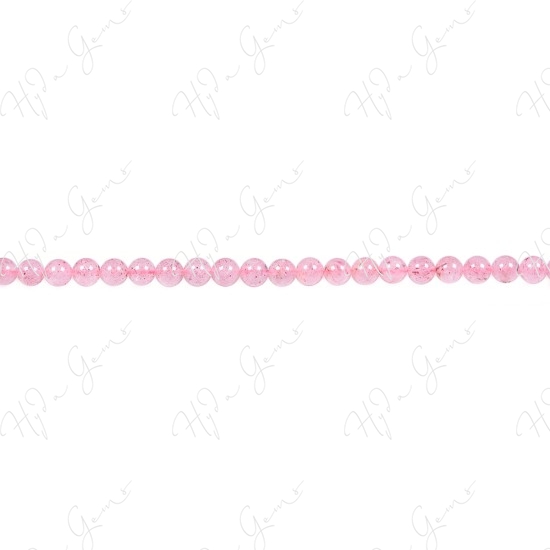 Strawberry Quartz Round Beads (2A)