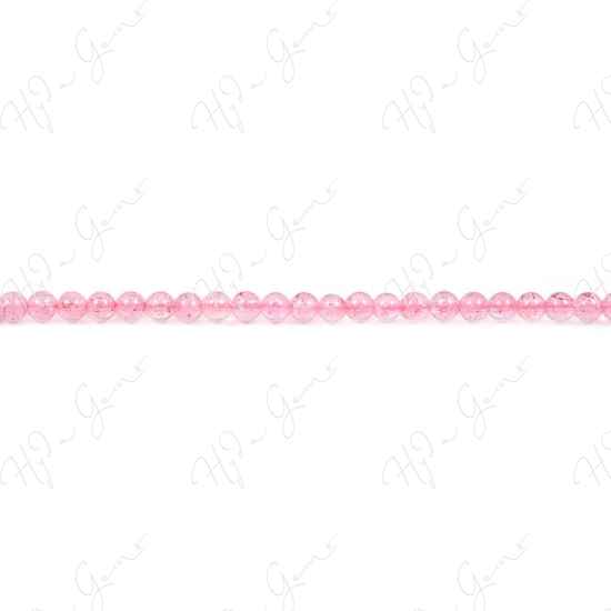 Strawberry Quartz Round Beads (3A)