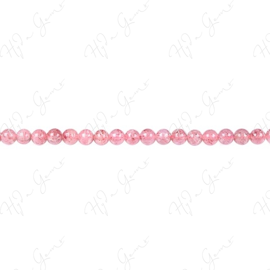 Strawberry Quartz Round Beads (2A)