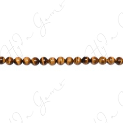 Tiger Eye Round Beads (2A)