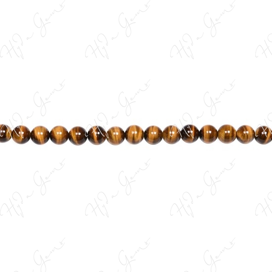 Tiger Eye Round Beads (2A)