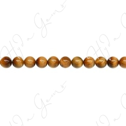 Tiger Eye Round Beads (A-)