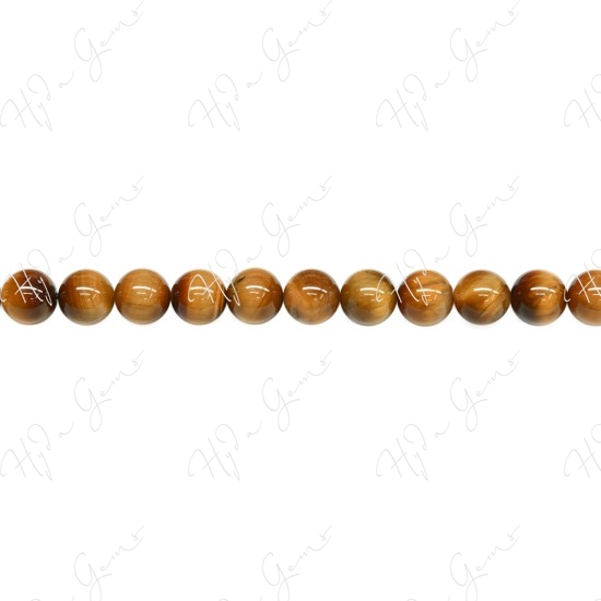 Tiger Eye Round Beads (A-)