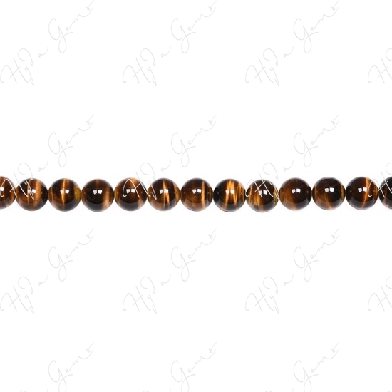 Tiger Eye Round Beads (2A)