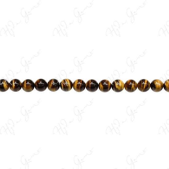 Tiger Eye Round Beads (3A)