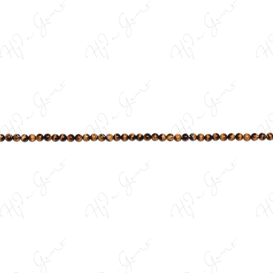 Tiger Eye Round Beads (2A)