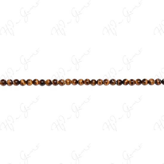 Tiger Eye Round Beads (2A)