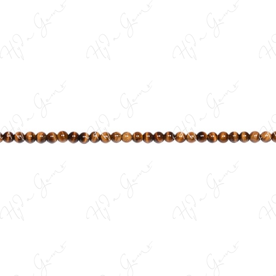 Tiger Eye Round Beads (A-)