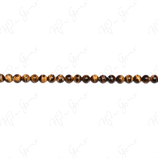 Tiger Eye Round Beads (2A)